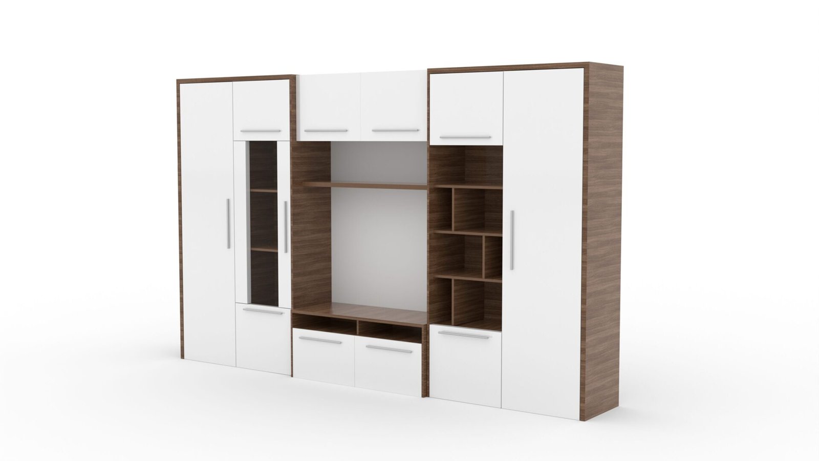 MARIO wall cabinet, glossy white / dark Mont Blanc, ADRK
