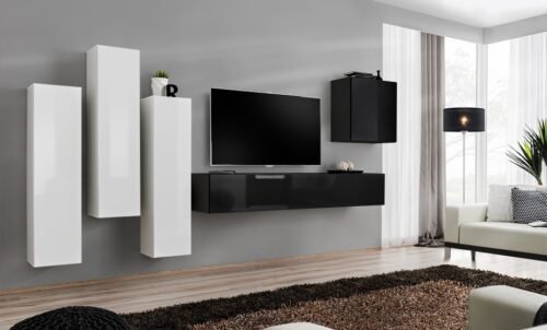 Switch III wall cabinet, white/black ASM