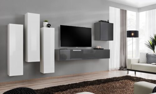 Switch III wall cabinet, white/graphite ASM