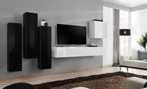 Switch III wall cabinet, black/white ASM
