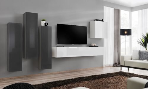 Switch III wall cabinet graphite/white ASM