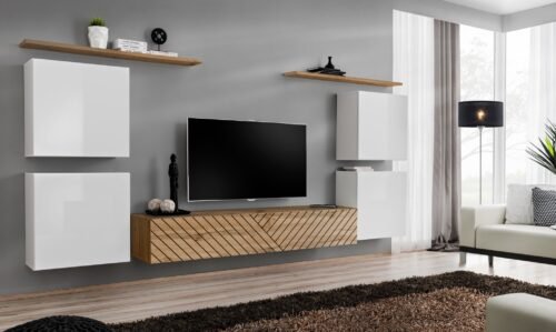 Wall cabinet “Switch IV” white/Wotan ASM