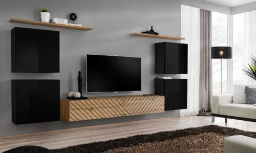 Wall cabinet “Switch IV” black/wotan ASM