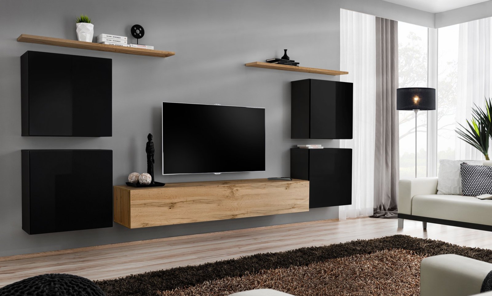 Wall cabinet "Switch IV" black/wotan SW4 ASM