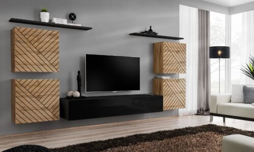 Wall cabinet “Switch IV” with black color, ASM