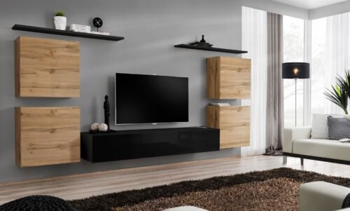 Wall cabinet “Switch IV” with black color, Wotan color, SW4 ASM