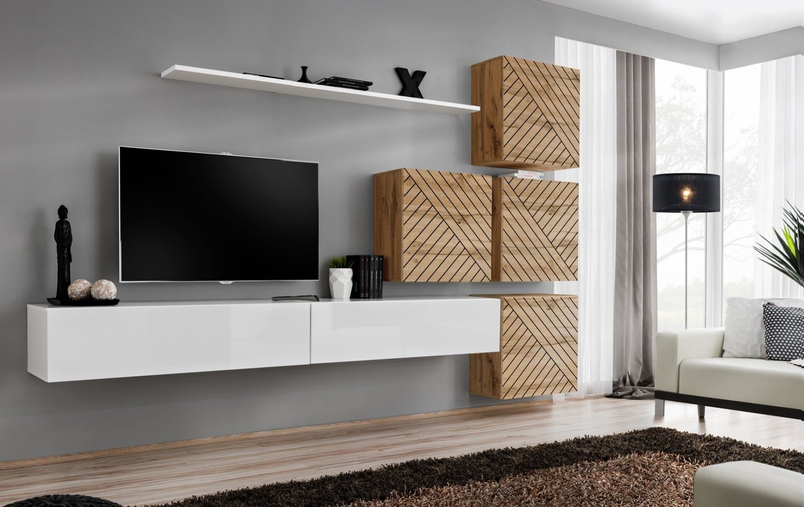 Switch IX wall cabinet, white/wotan ASM