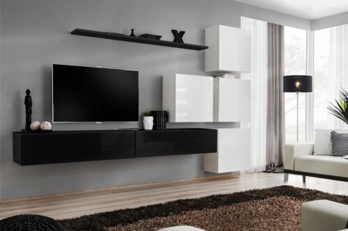 Switch IX wall cabinet, black/white ASM