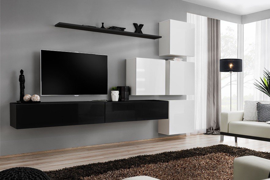 Switch IX wall cabinet, black/white ASM