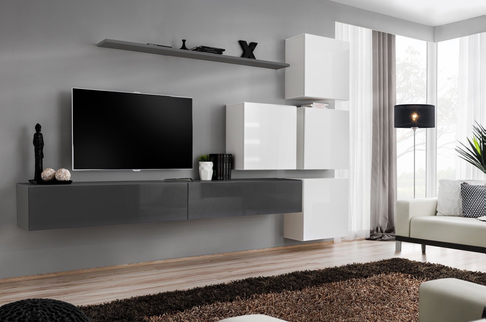 Wall cabinet "Switch IX" graphite/white ASM