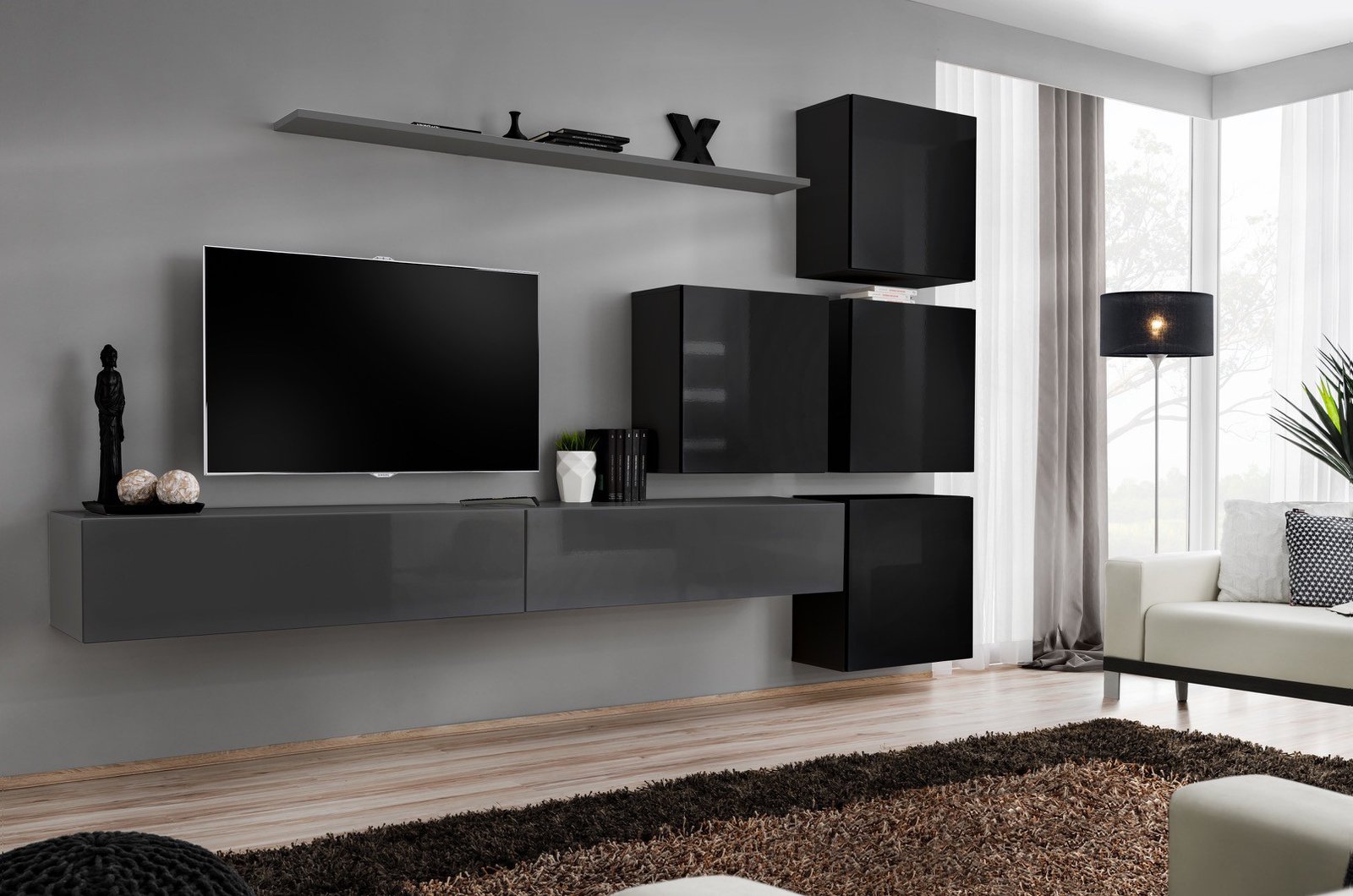 SWITCH IX wall unit graphite/black ASM