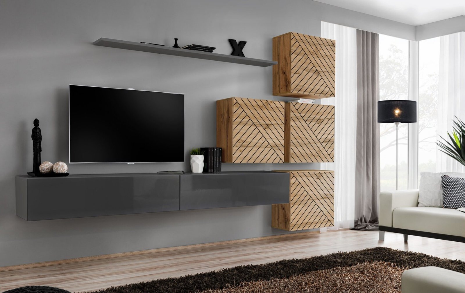 SWITCH IX wall unit graphite/Wotan ASM