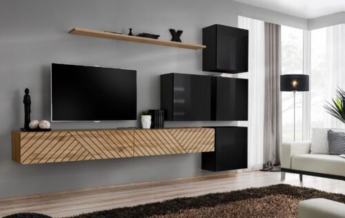 Switch IX wall cabinet, wotan/black ASM