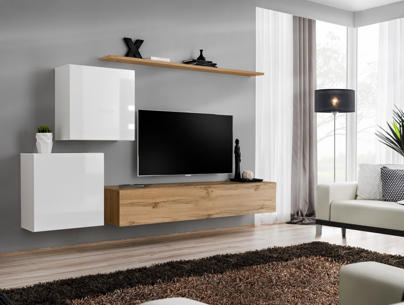 Wall cabinet "Switch V" white/wotan SW5 ASM