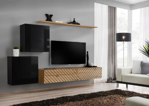 Wall cabinet “Switch V” black/wotan ASM