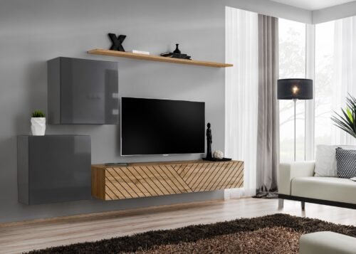 SWITCH V-shaped wall unit graphite/Wotan ASM