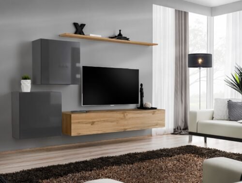 SWITCH V-shaped wall unit graphite/wotan SW5 ASM