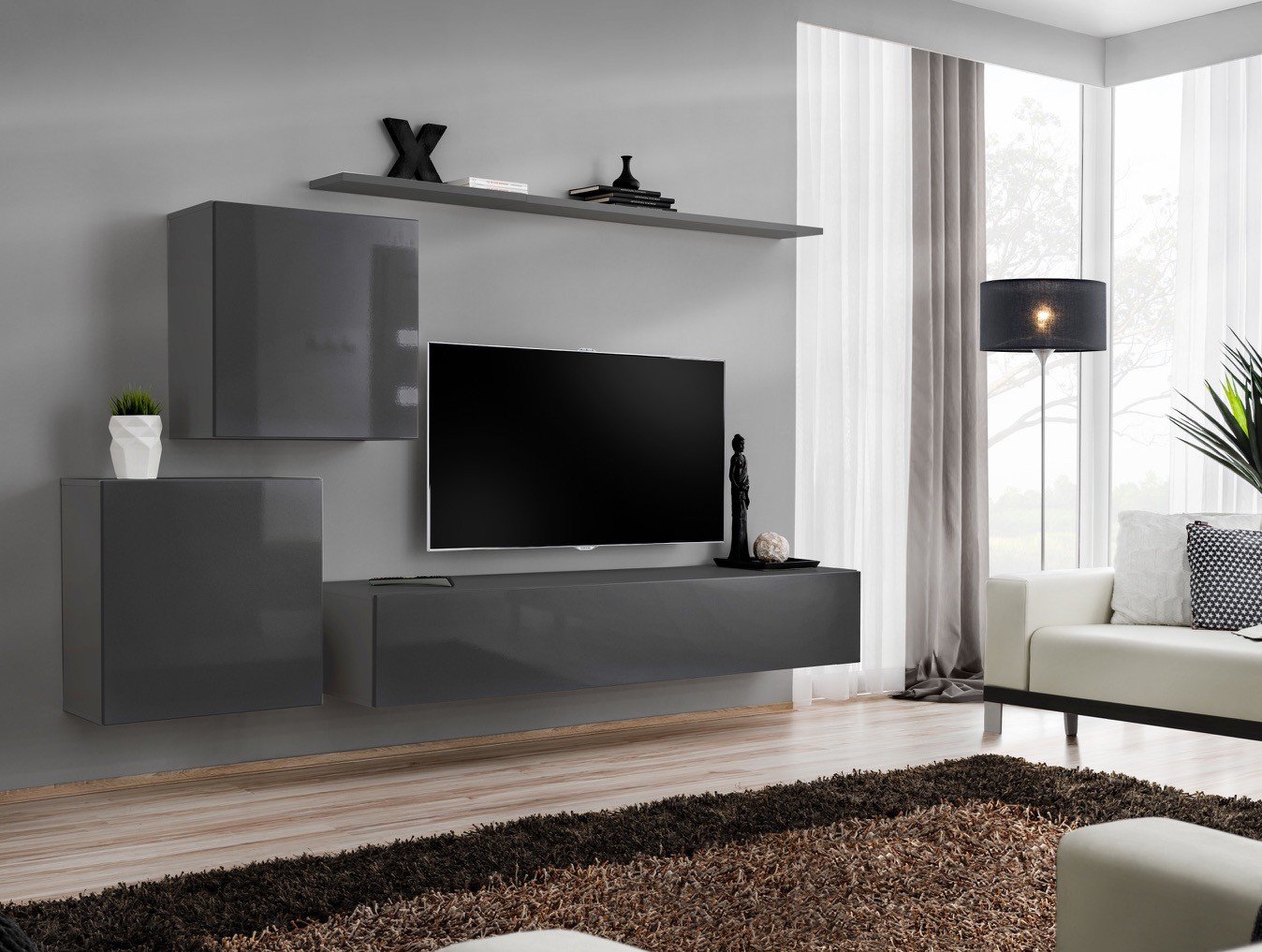 SWITCH V-shaped wall block graphite ASM