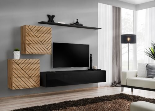 Wall cabinet “Switch V” with black color, ASM