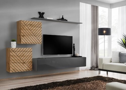 Wall cabinet “Switch V” with wotan/graphite ASM coating
