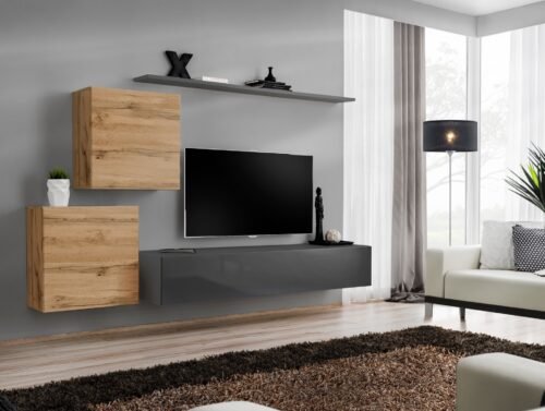 Wall cabinet “Switch V” with wotan/graphite color SW5 ASM