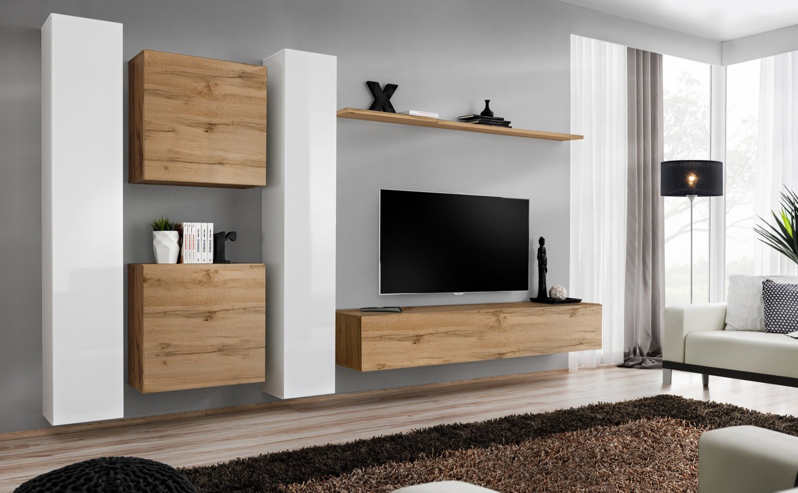 Wall cabinet "Switch VI" white/wotan SW6 ASM