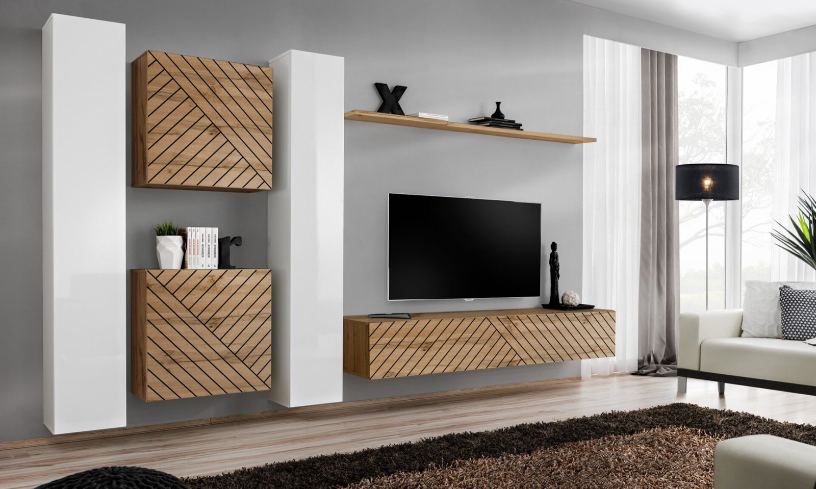 Wall cabinet "Switch VI" white/wotan ASM