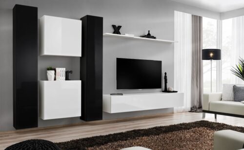 Switch VI wall cabinet, black/white ASM