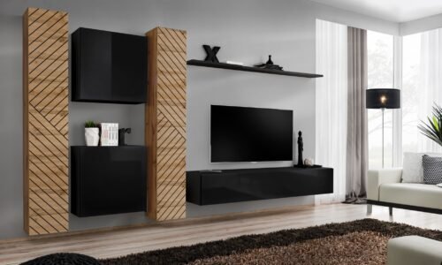 Wall cabinet “Switch VI” with black color, ASM