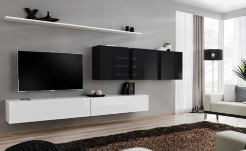 Switch VII wall cabinet, white/black ASM