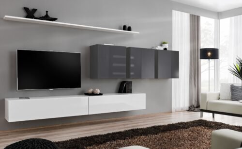 Switch VII wall cabinet, white/graphite ASM