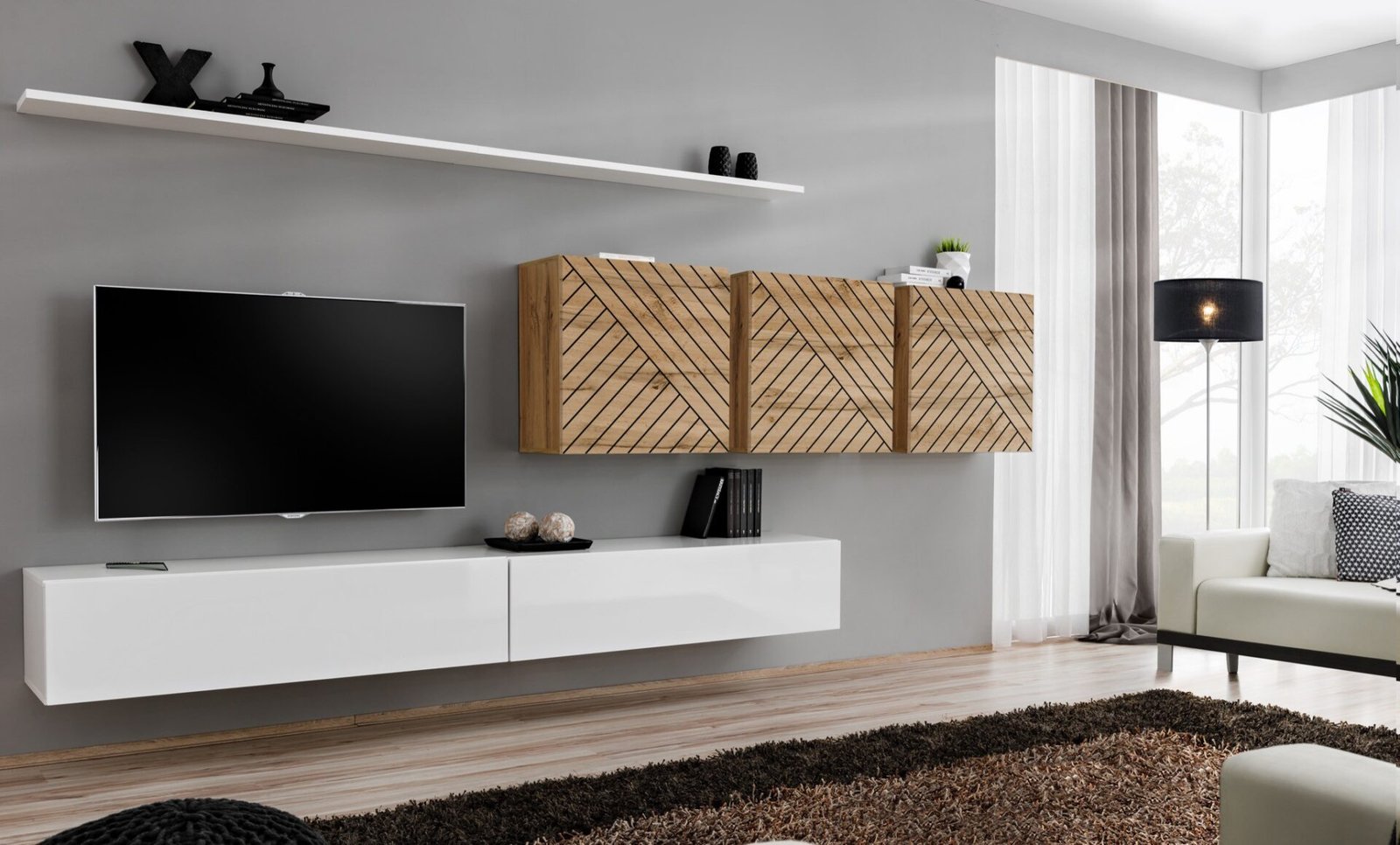 Wall cabinet "Switch VII" white/wotan ASM