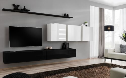 Switch VII wall cabinet, black/white ASM