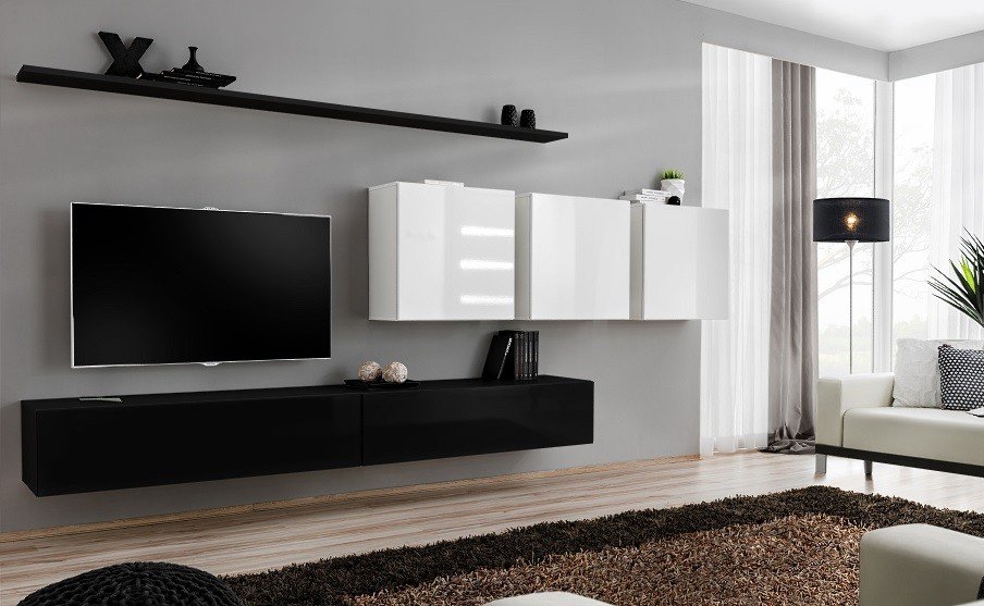 Switch VII wall cabinet, black/white ASM