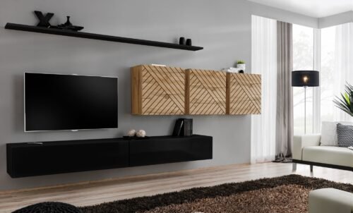 Wall cabinet “Switch VII” black/wotan ASM