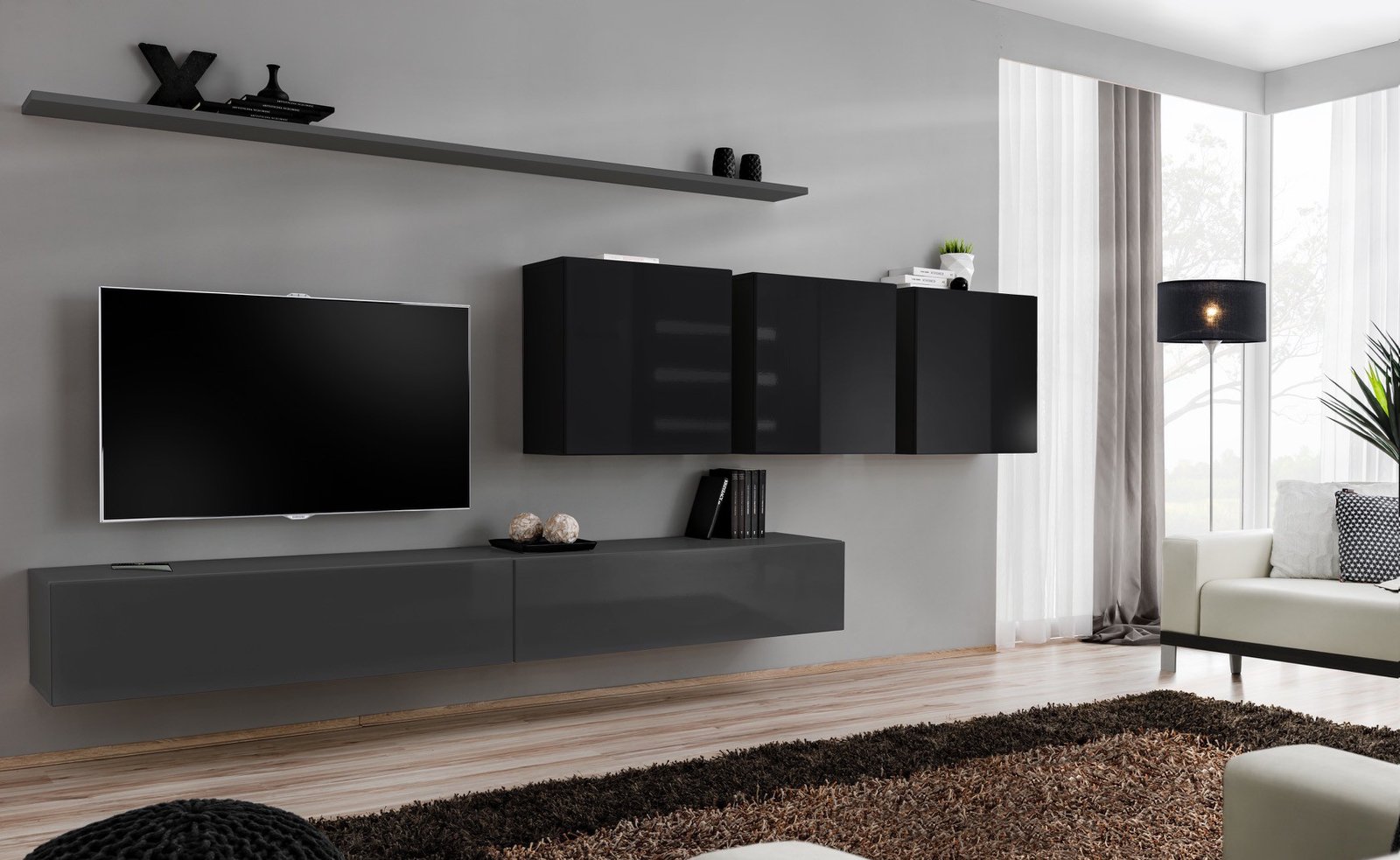 Wall cabinet "Switch VII" graphite/black ASM