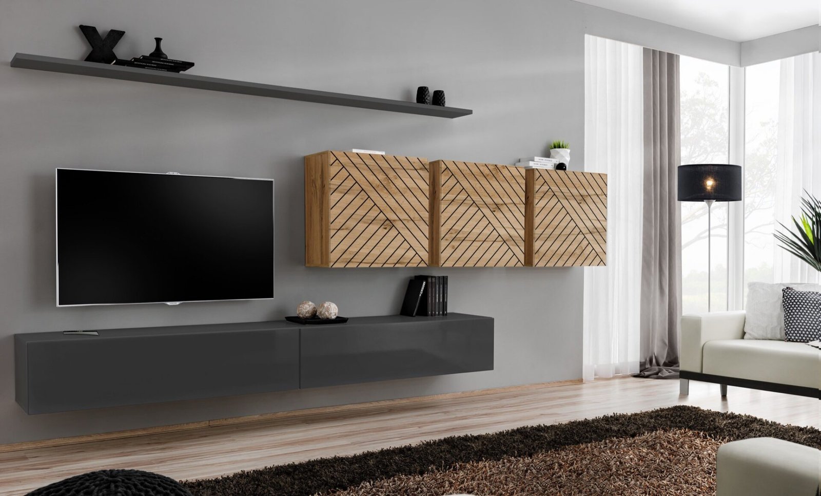 SWITCH VII wall unit graphite/Wotan ASM