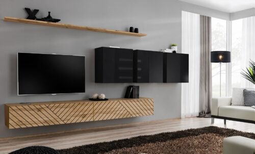 Wall cabinet “Switch VII” (wotan/black ASM)