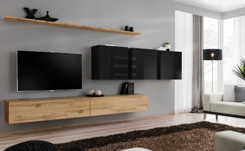 Wall cabinet “Switch VII” with black color, SW7 ASM