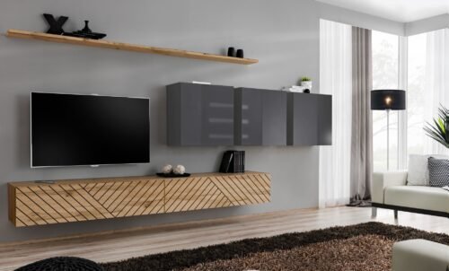 Wall cabinet “Switch VII” with wotan/graphite ASM coating