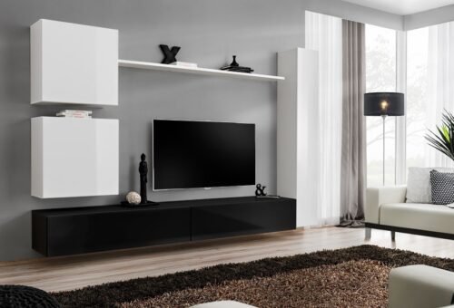 Switch VIII wall cabinet, white/black ASM