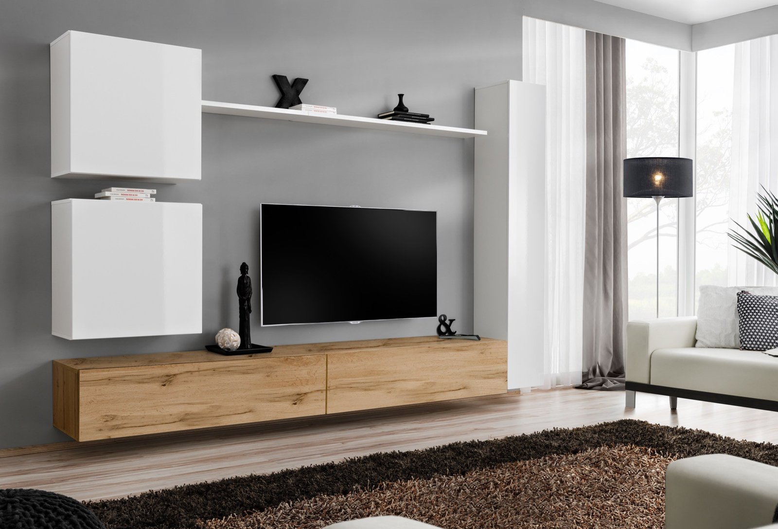Switch VIII wall cabinet, white/wotan SW8 ASM