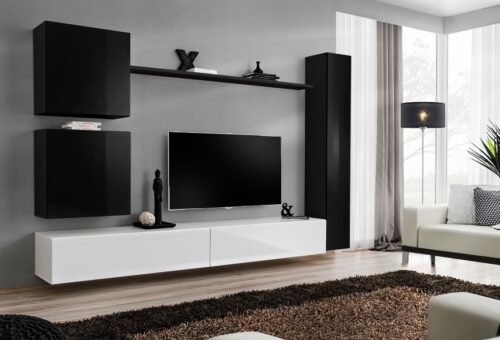 Switch VIII wall cabinet, black/white ASM