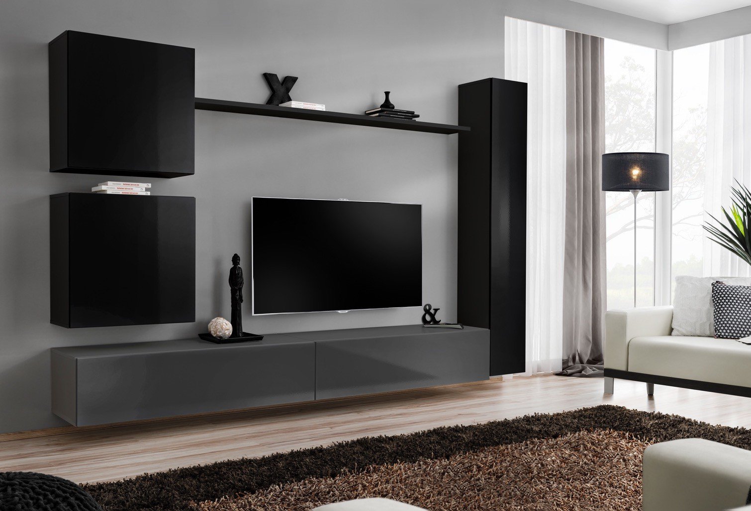 Switch VIII Wall Mount, Black/Graphite, ASM