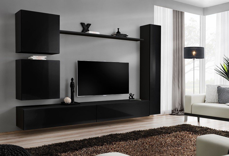 Switch VIII Wall Unit, Black ASM