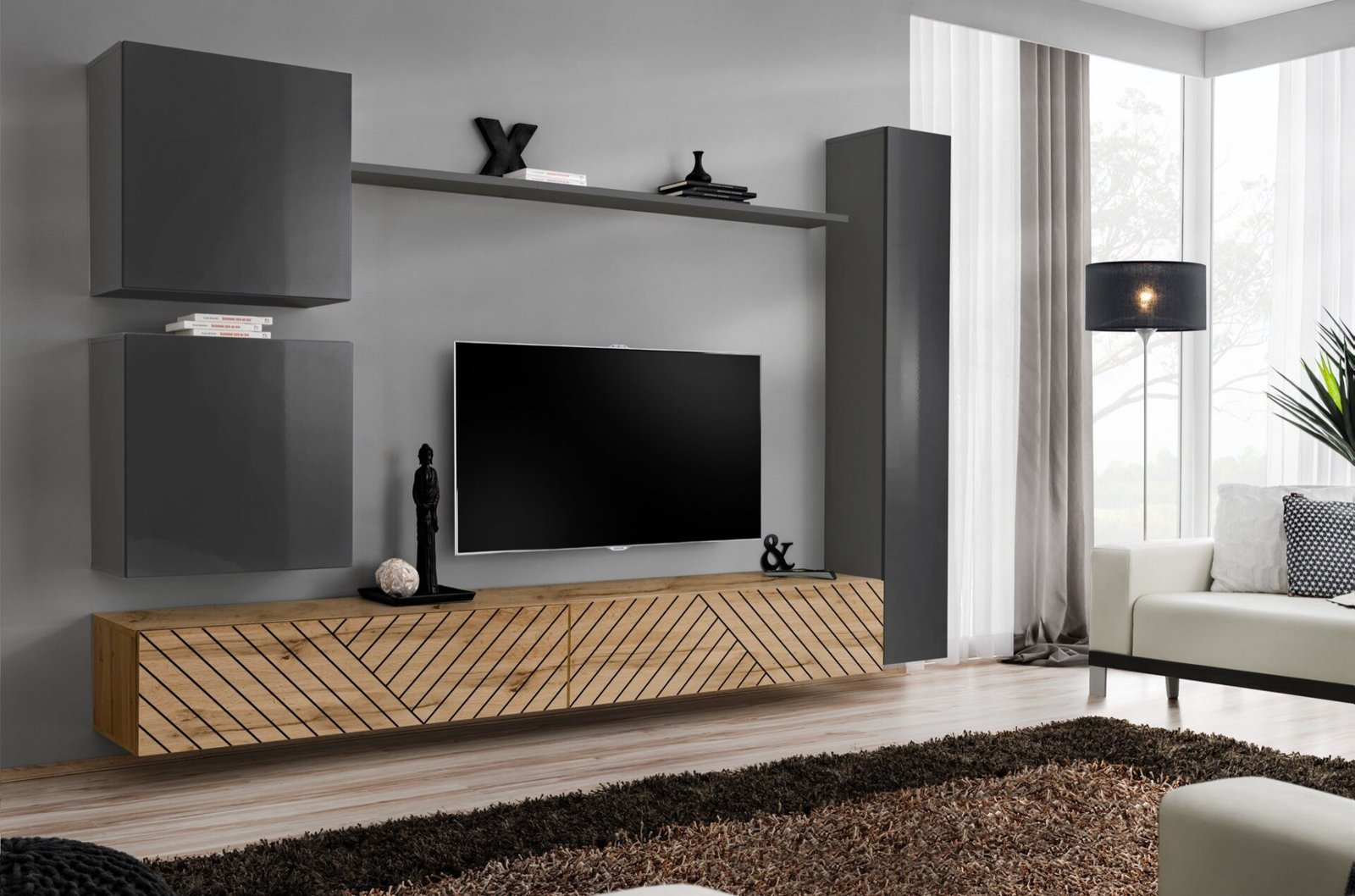 Switch VIII wall unit graphite/Wotan ASM