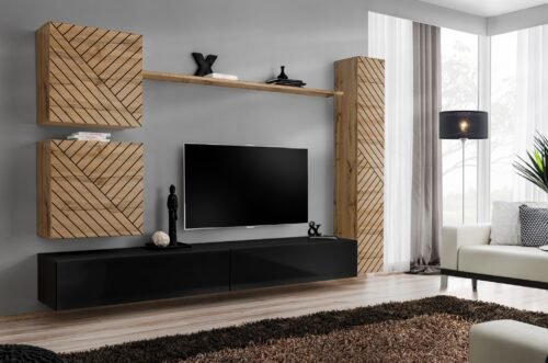 Switch VIII wall cabinet, black/wotan ASM
