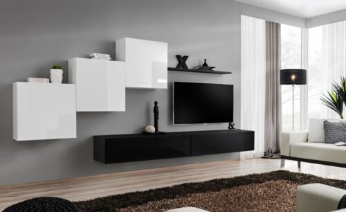 Wall cabinet “Switch X”, white/black ASM