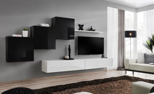 Wall cabinet “Switch X” black/white ASM