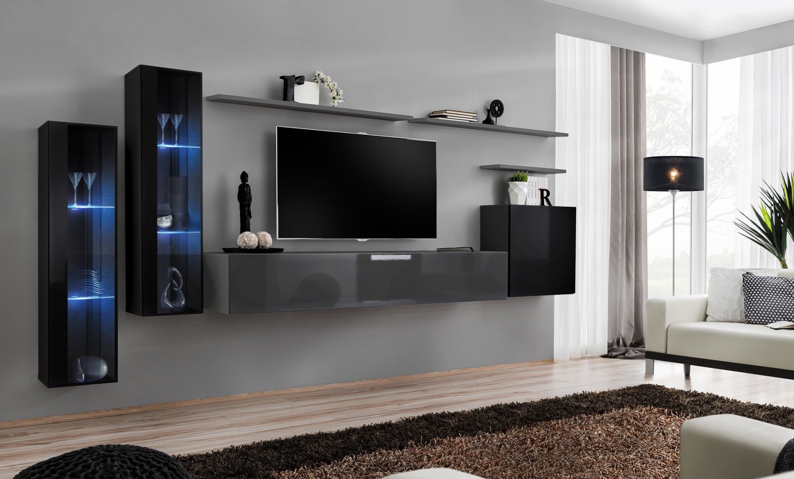 Switch XI wall unit, black/graphite, ASM